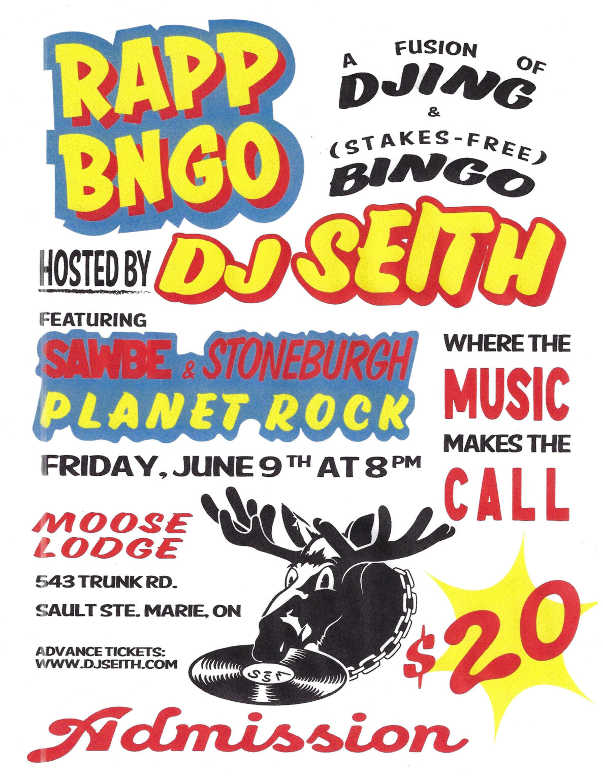 RAPP BNGO June 9th, 2023 Moose Lodge DJ Seith